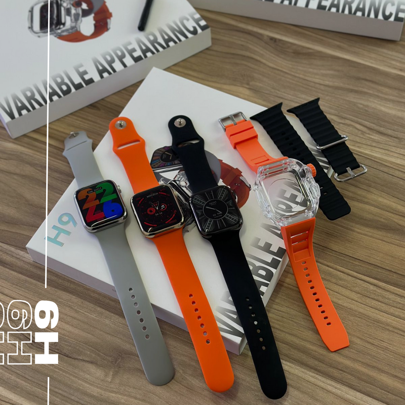 H9 - Smartwatch Capa e 3 Pulseiras