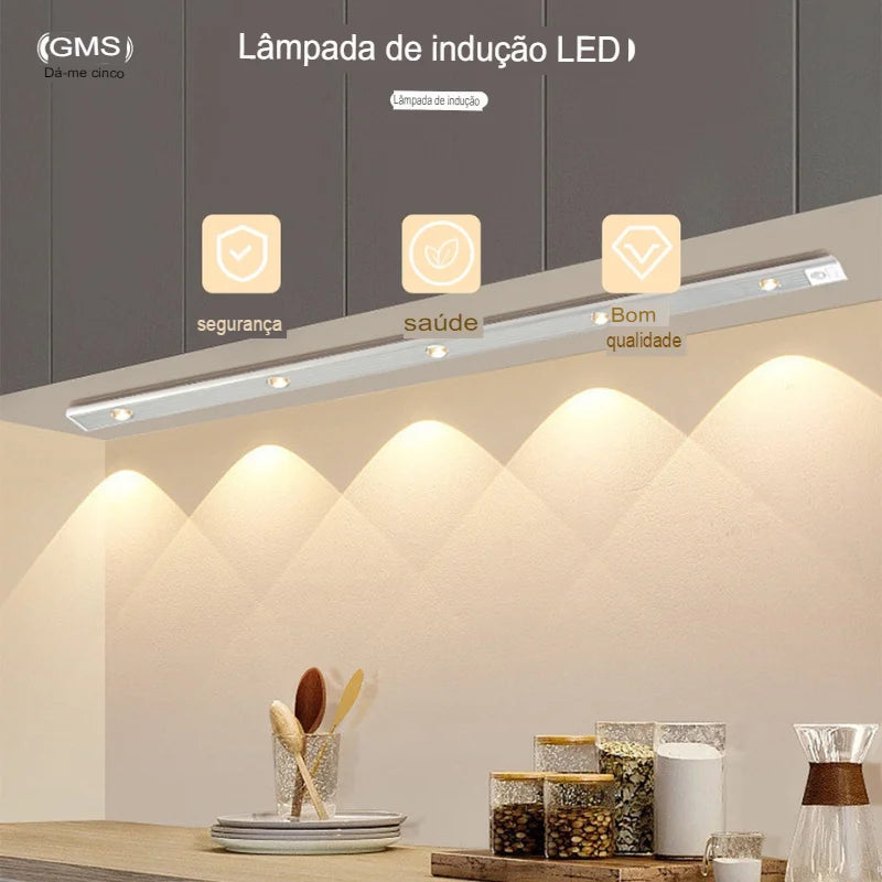 Lâmpada de Led Magnética Com Sensor de Movimento Fácil Instalação Design Elegante e Moderno