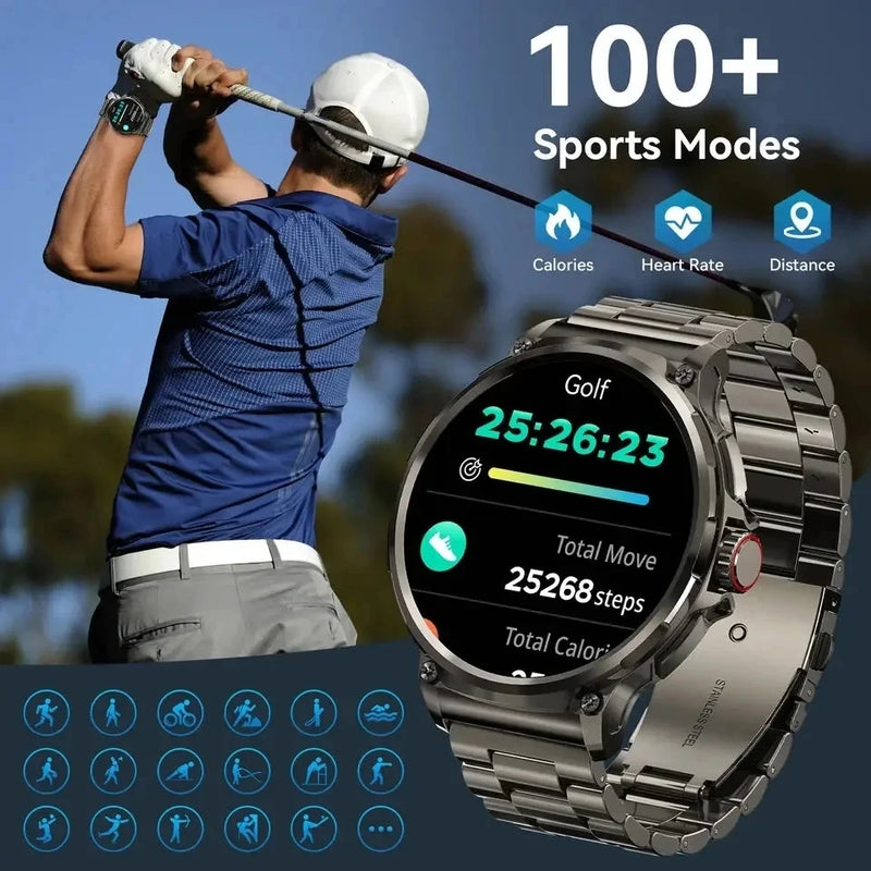 Novo 1.85 polegadas ultra hd relógio inteligente gps track bluetooth chamada 710 mah bateria grande esportes fitness smartwatch para huawei xiaomi