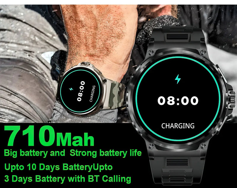 Novo 1.85 polegadas ultra hd relógio inteligente gps track bluetooth chamada 710 mah bateria grande esportes fitness smartwatch para huawei xiaomi