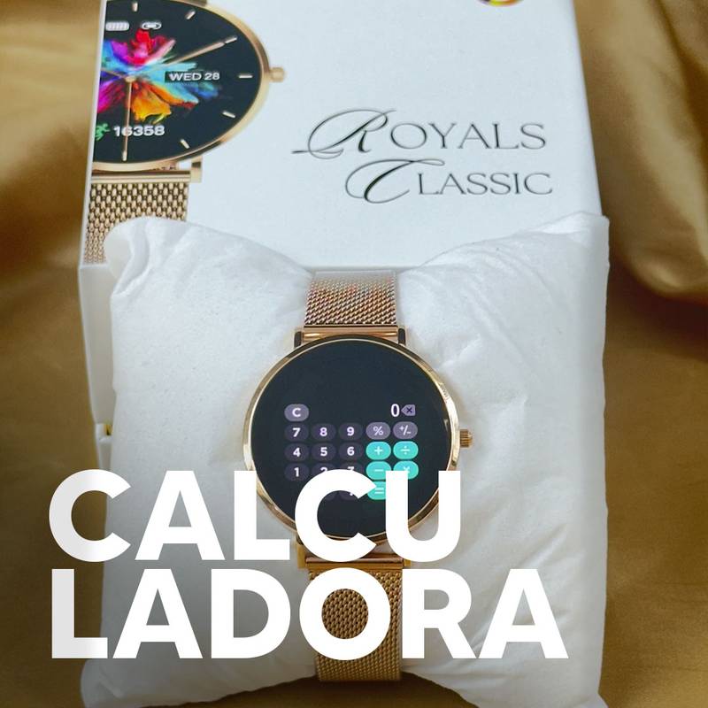 RELÓGIO ROYALS CLASSIC WEARZONE | Smartwatch Elegante | AMOLED | VIDRO GORILLA GLASS até 3 Dias de Bateria