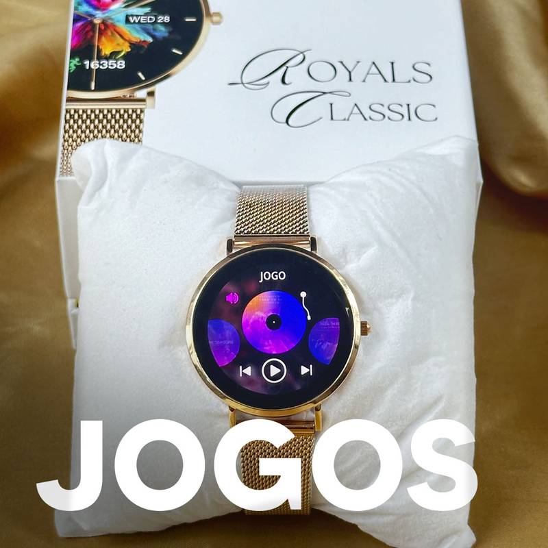 RELÓGIO ROYALS CLASSIC WEARZONE | Smartwatch Elegante | AMOLED | VIDRO GORILLA GLASS até 3 Dias de Bateria